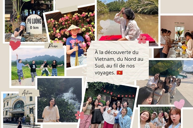 Thuy LUU en voyage au Vietnam : repérage à Pu Luong, rizières, delta du Mékong en barque, Da Lat et poste centrale de Saigon