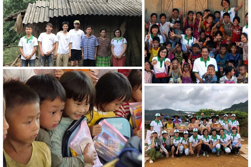 L'équipe Horizon Vietnam Travel en voyage humanitaire : construction de maisons et matériel scolaire aux enfants