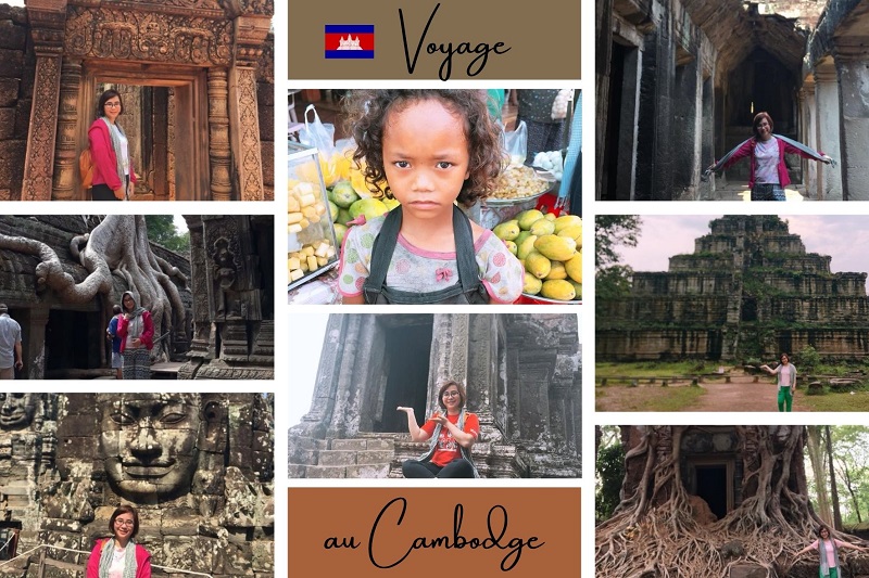 Vân NGUYEN en repérage au Cambodge : temples de Banteay Srei, Ta Prohm, Bayon et pyramide de Koh Ker