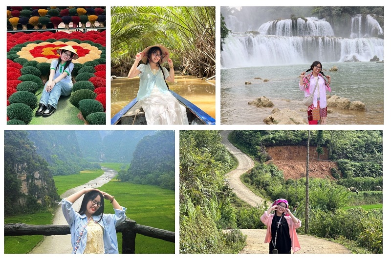 Hoa Nguyen en repérage au Vietnam : village de l'encens, cocotiers d'eau, chutes de Ban Gioc et Ninh Binh