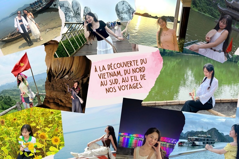 Hien NGUYEN en voyage au Vietnam : Pont d'Or de Da Nang, pont Truong Tien à Hué, baie d'Ha Long et grottes