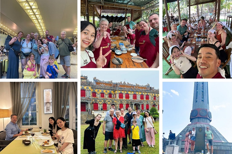 Hien NGUYEN avec ses voyageurs : accueil à l'aéroport, cours de cuisine et visite de la Cité impériale de Hué