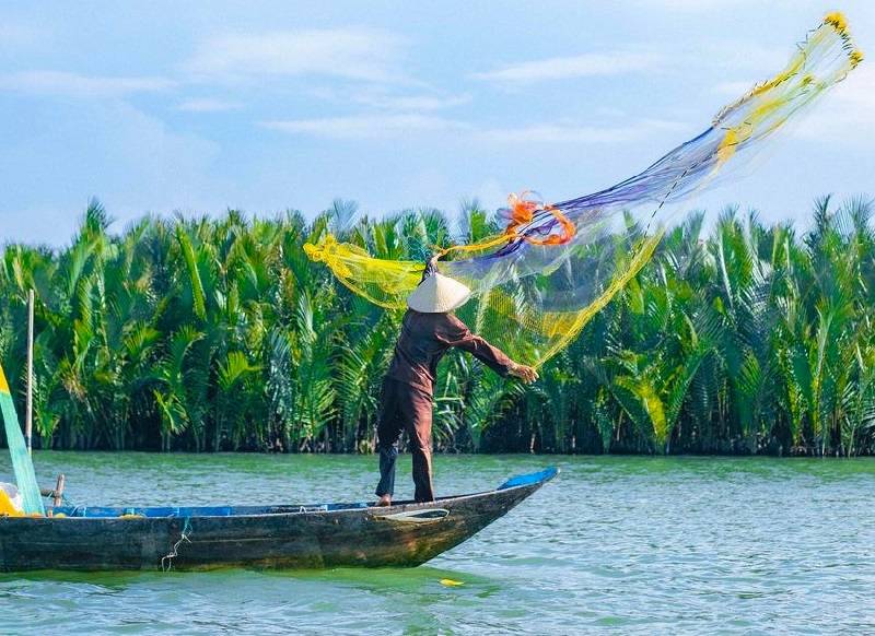 Hoi An – Village des pêcheurs Van Lang et Forêt des cocotiers d’eau Bay Mau – Da Nang – Cols des nuages – Hue (B. L)