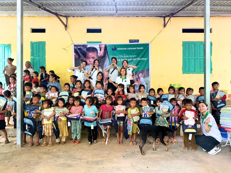 Le 24 août 2025: Horizon Vietnam au village de Ca (Yên Bai) avec « Vos bagages, l’avenir des enfants vietnamiens »