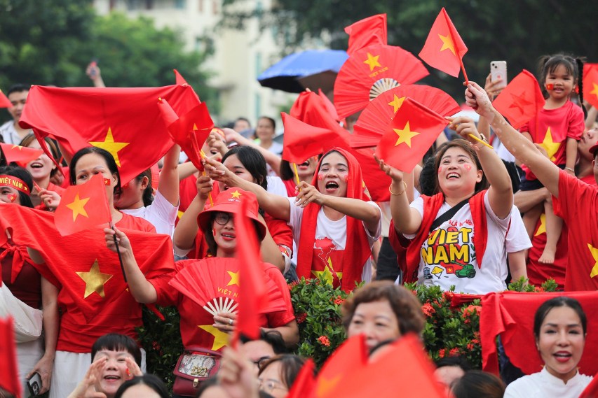 Vue de Hanoï illustrant la densité de population de la capitale vietnamienne