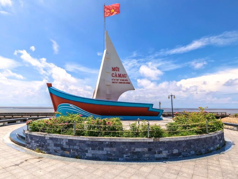 Le cap de Ca Mau, point le plus au sud du Vietnam, symbole emblématique du delta du Mékong