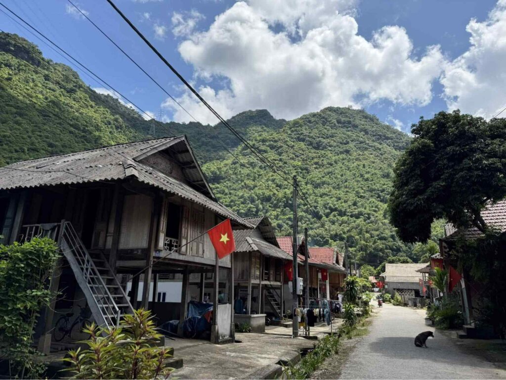 Strasse im Dorf Van mit traditionellen Haeusern