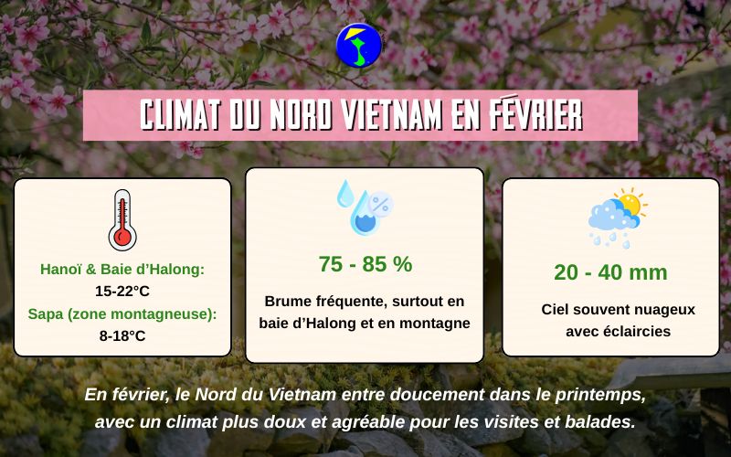 Climat du Nord Vietnam en février