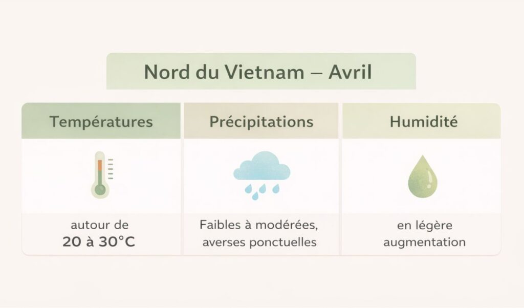 Météo Nord Vietnam en avril