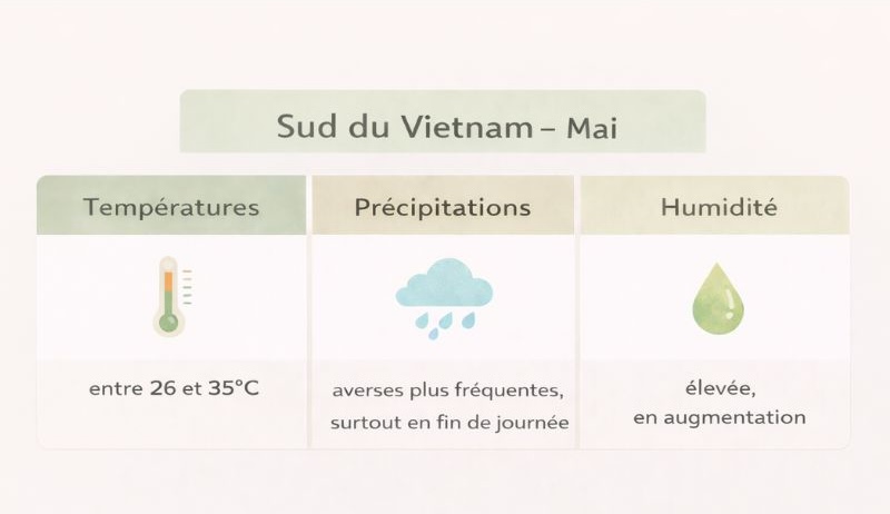 Météo du Sud Vietnam en Mai