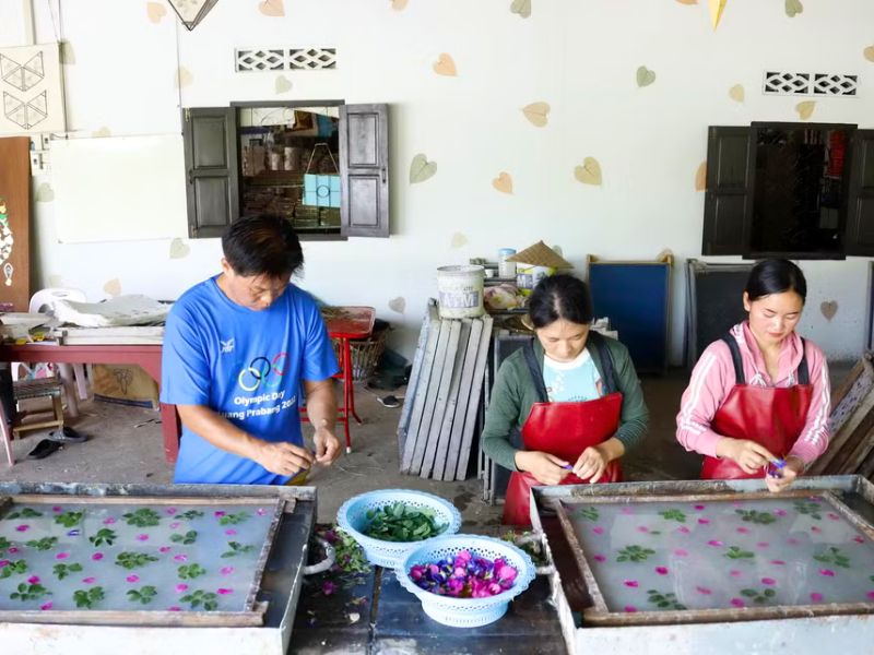 Le papier saa (papier de mûrier) (2)