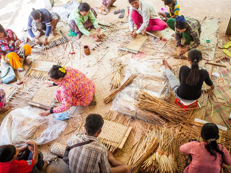 Les paniers et la vannerie en rotin Cambodge