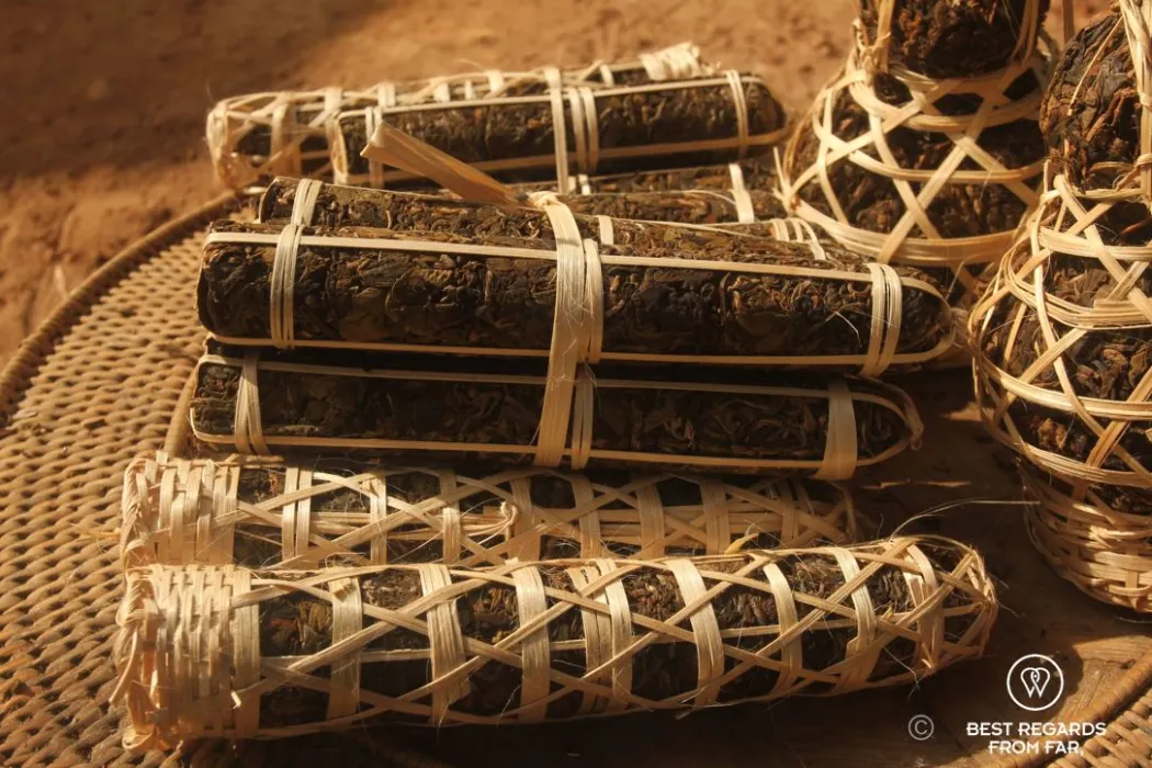 Thé de Phongsali en bâtons tressés, un produit d’altitude issu des traditions ancestrales du nord du Laos