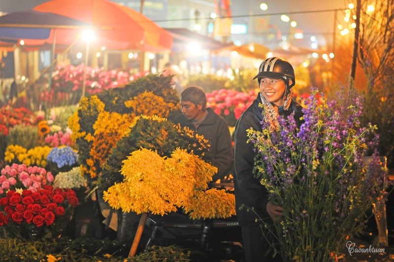 Marché des fleurs Quang Ba
