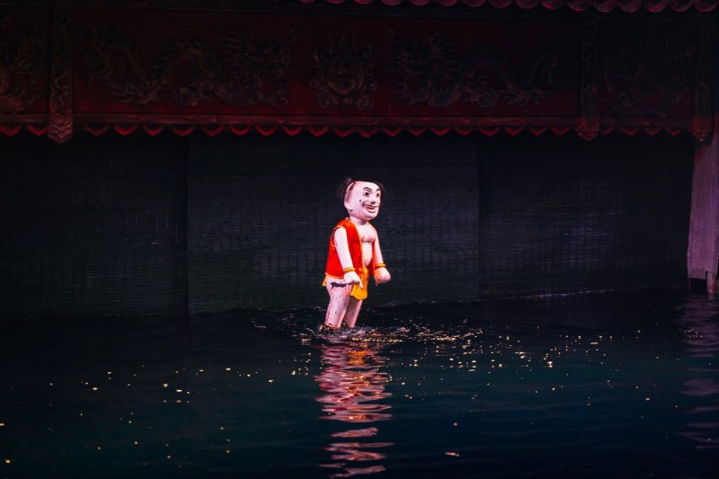 Tễu personnage clown marionnettes eau Vietnam