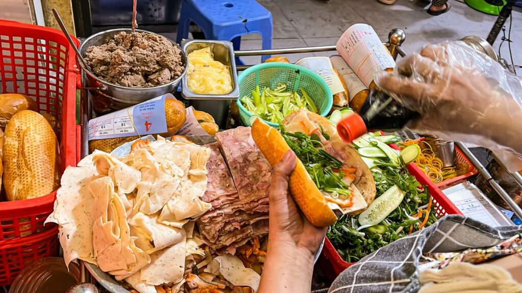 Le bánh mì bon marché de Co Diep, à Tan Binh.