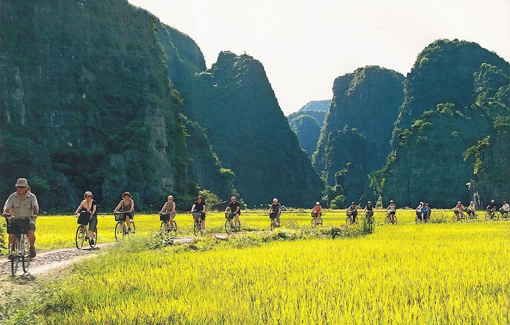 Balade à vélo dans les rizières autour de Tam Coc