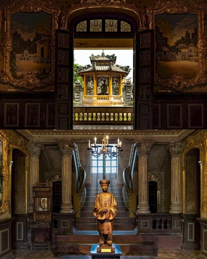 Fresques du grand hall du palais Khai Tuong
