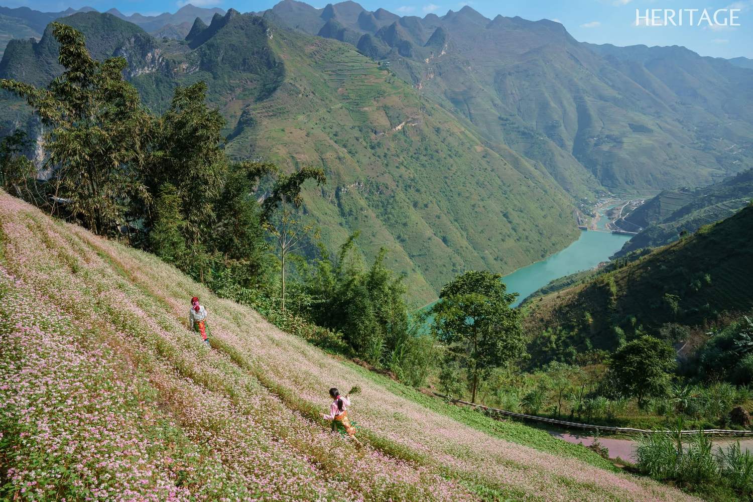 Vue sur la riviere Nho Que depuis le col de Ma Pi Leng