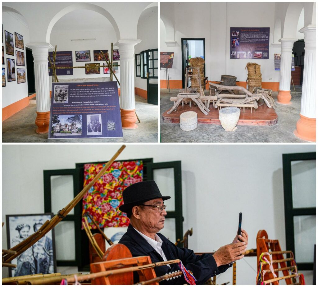 Salle d'exposition à l'intérieur du palais Hoang A Tuong