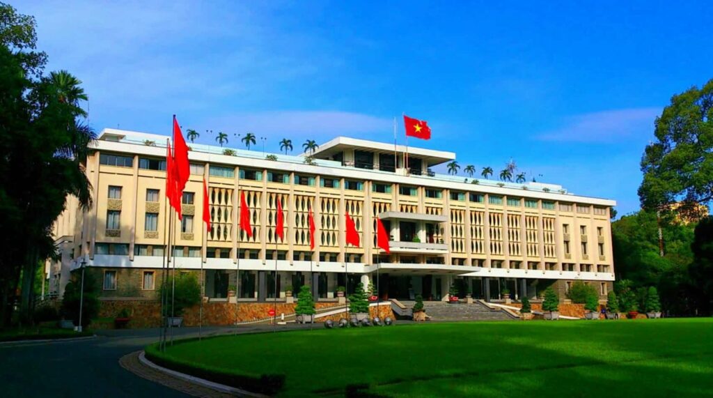 Le Palais de la Réunification, ancien palais présidentiel au cœur de Saïgon.