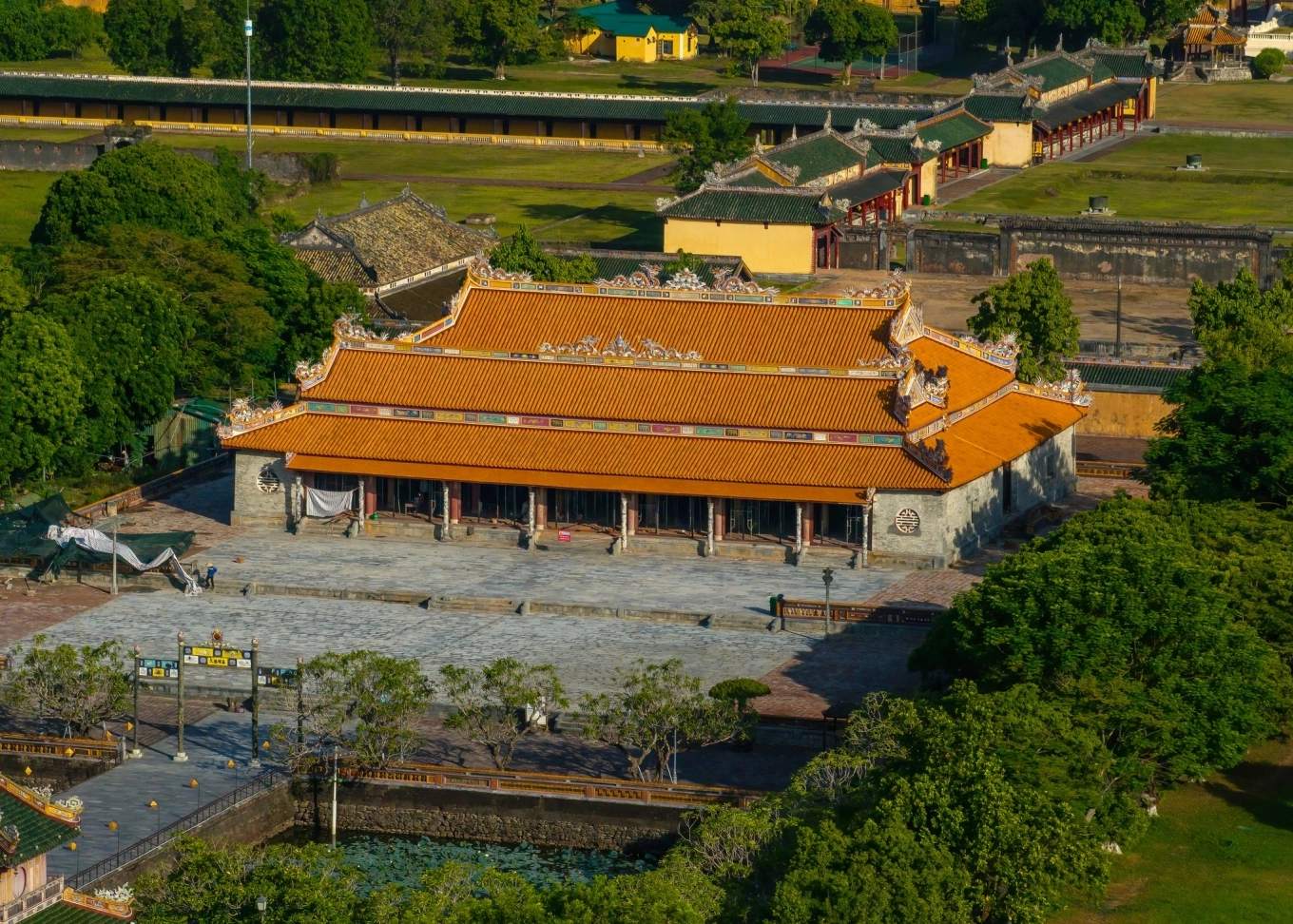 Plan de la Cité impériale de Hue vu du ciel