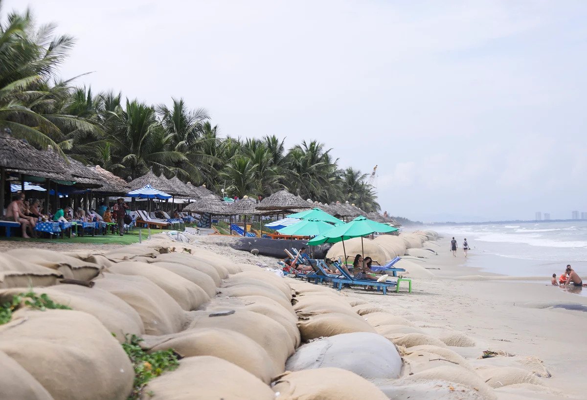 Ouvrages de protection contre l'érosion à la plage de Cua Dai