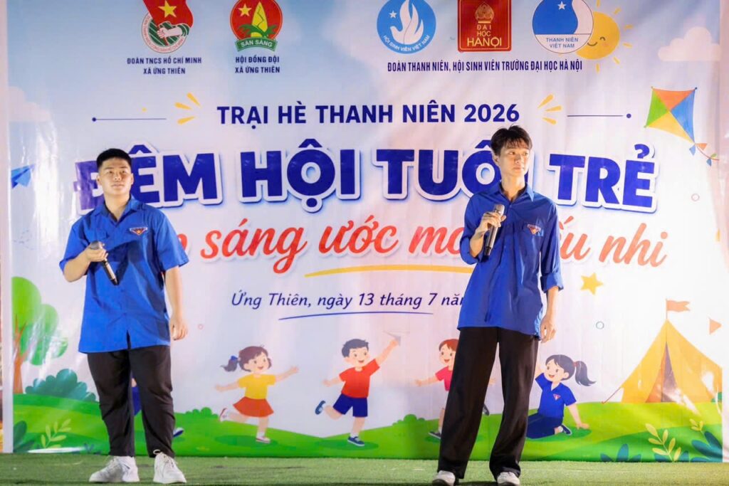 Animateurs de la soirée « Đêm hội tuổi trẻ - Thắp sáng ước mơ thiếu nhi », Ứng Thiên, 13 juillet 2026