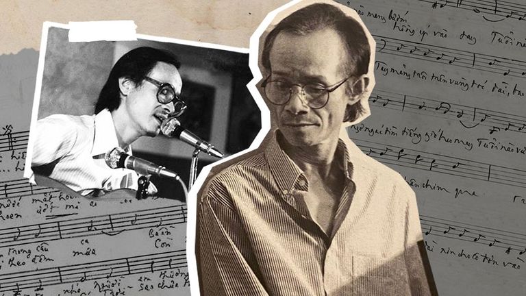 Portrait de Trinh Cong Son, compositeur emblématique de la musique vietnamienne moderne