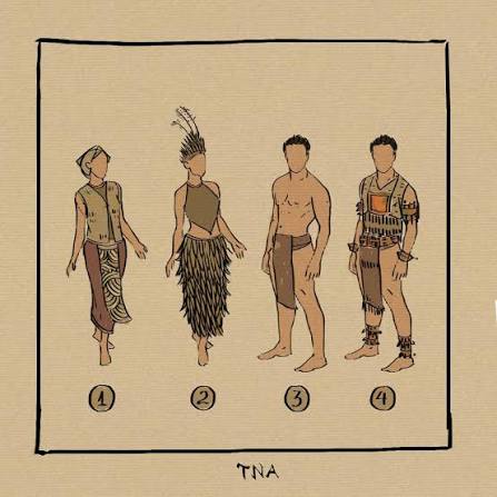 Illustration de tenues inspirées de l'époque de Dong Son au Vietnam