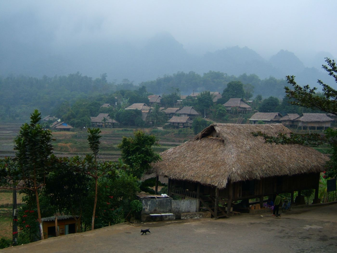 Maisons sur pilotis du peuple Mường, gardien de traditions liées au culte de la nature