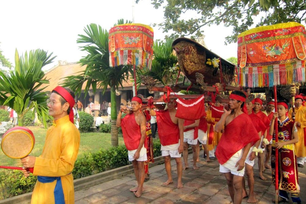 La fête du village au Vietnam