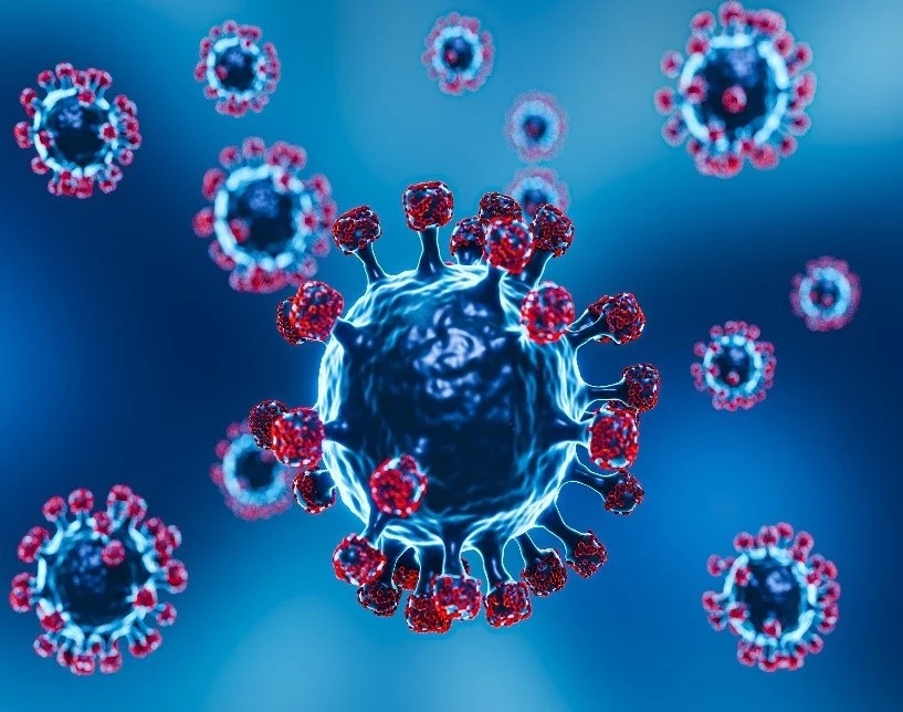 3D illustration of the coronavirus responsible for Covid-19