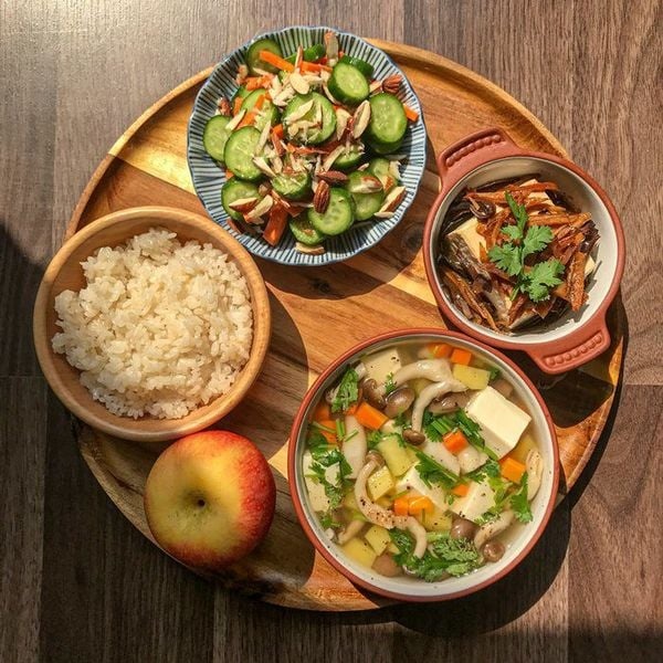 Repas végétarien bouddhiste vietnamien